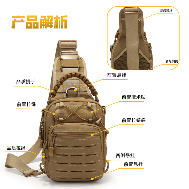 Bolso bandolera táctico de camuflaje para hombre, estilo militar, para deportes, ciclismo, portátil, para exteriores