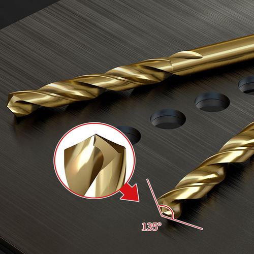 Cobalt-containing straight handle twist drill hand electric drill metal drilling tool high hardness stainless steel punch twist drill bit set