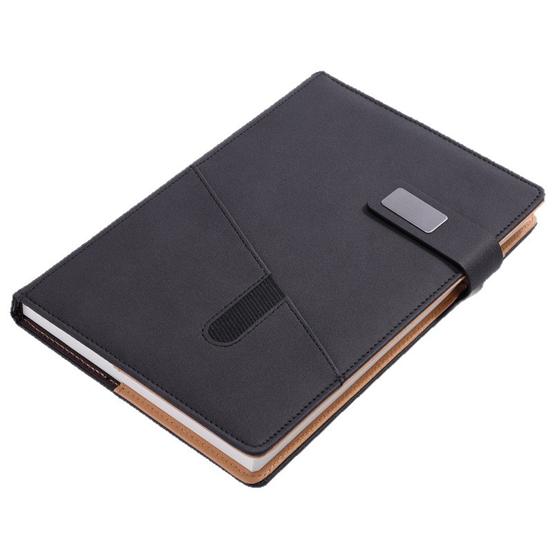 Cuaderno de negocios personalizado LOGO bolsillo de libro grueso botón magnético a5 reunión de oficina creativo cuaderno de notas papelería al por mayor