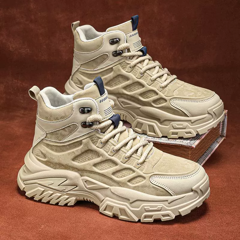 2024 новые осенние и зимние высокие мужские сапоги с толстой подошной досуг на открытом воздухе сапоги мода ретро Мартин сапоги мужчины