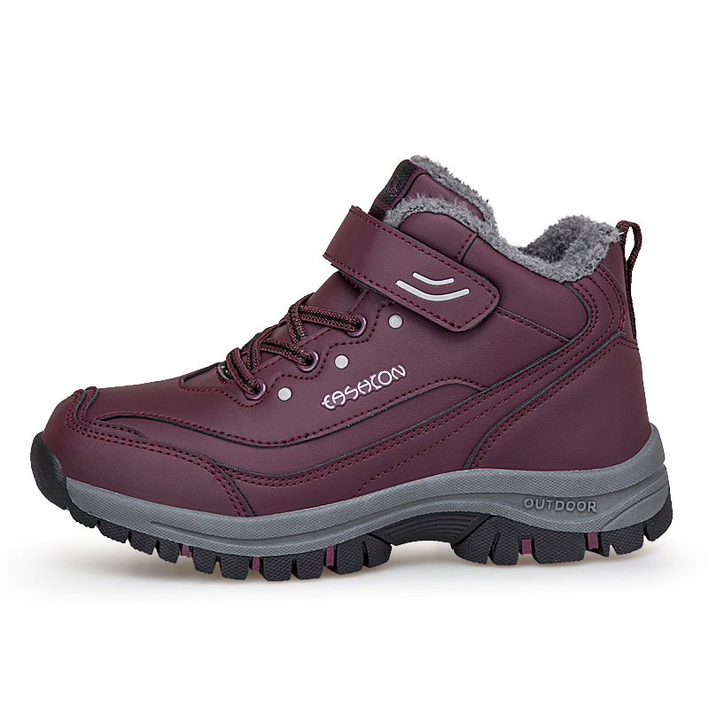 Jintai invierno calentamiento de algodón, zapatos antideslizantes, anti-desgaste, zapatos de mediana edad, botas de nieve gruesas
