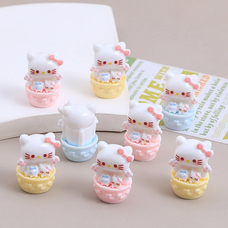 立体かわいい猫ケーキクリエイティブ手作り diy クリーム接着剤樹脂小物アクセサリーホールシューズバックルジュエリー材料|undefined