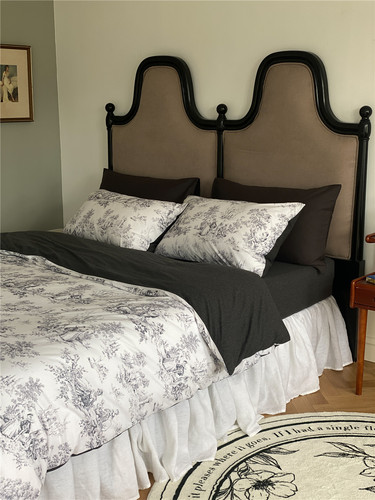 French sfumato style Xinjiang Tianzhu cotton four-piece set Australian cotton pure cotton knitted printed sheets, quilt cover, bedding