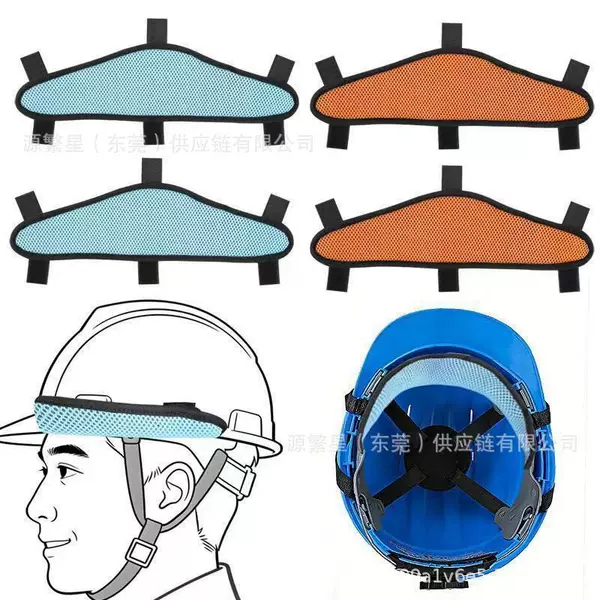 Cross-border summer construction site safety helmet with anti-sweat band, anti-friction, washable mesh padding for autumn and winter