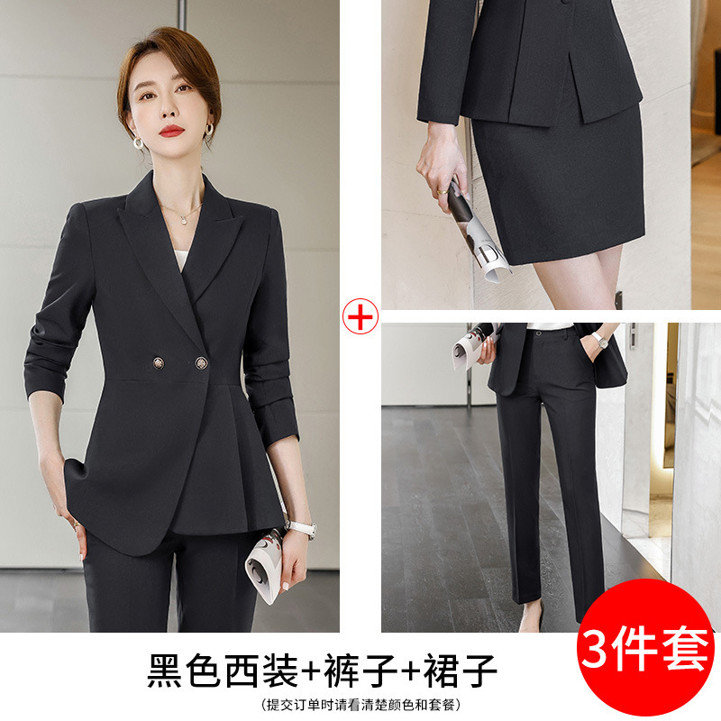 秋冬の新型スーツのコートの女性感の職業服の女性スーツのマネージャーのスーツのスーツのスーツのスーツの面接の作業服|undefined