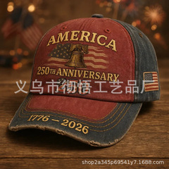 跨境新款US 250th Anniversary Cap美国第250周年纪念帽