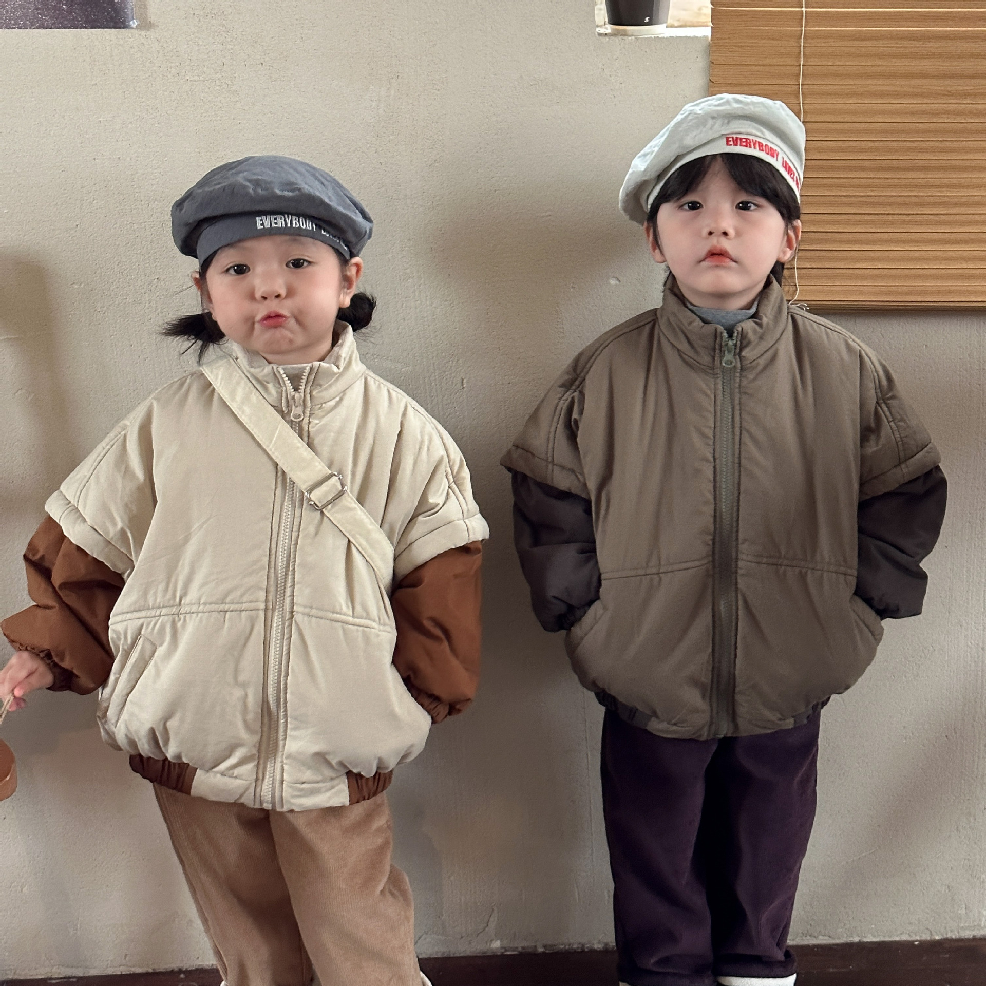 Retro Solid Color Cotton Boys Outerwear display picture 2