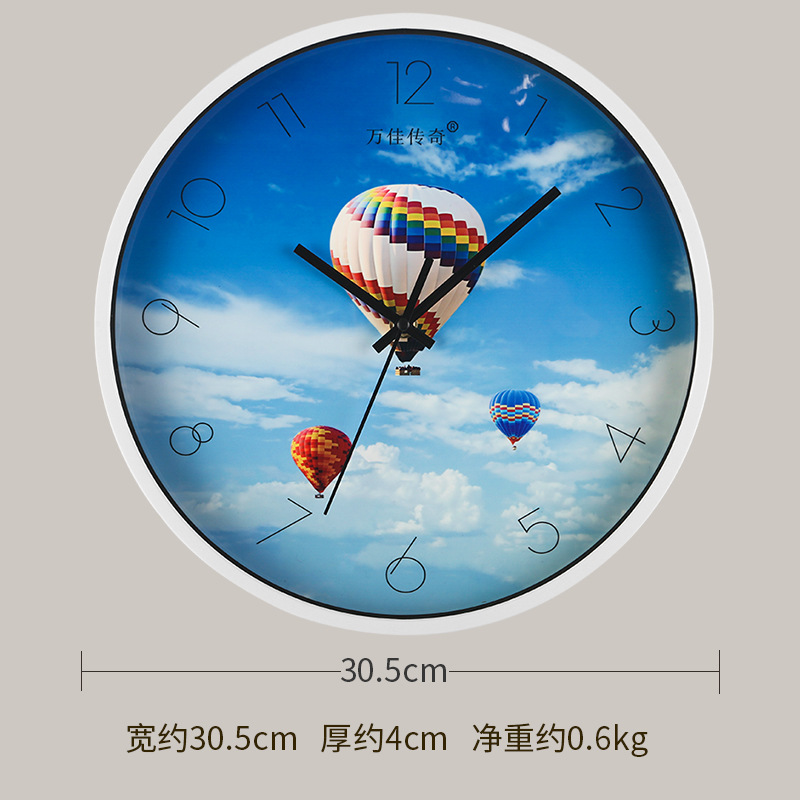 Reloj de pared para sala/comedor/hogar simple, reloj de pared silencioso sin perforación, estilo pastoral para dormitorio