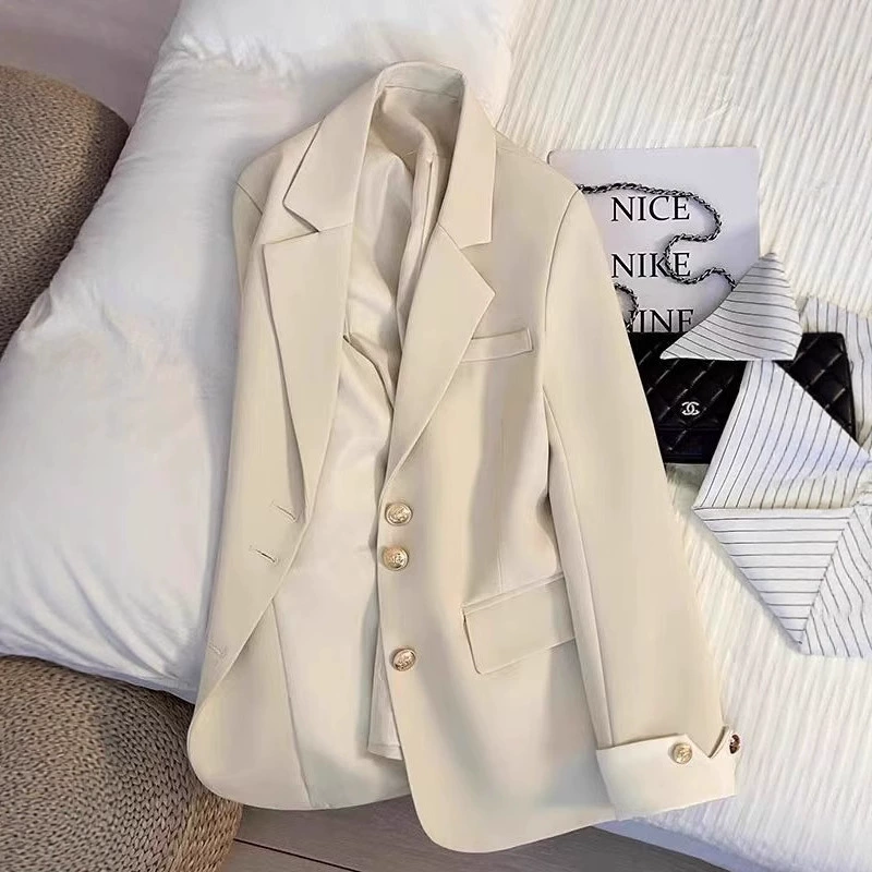 Женский блейзер весна-осень 2025, новый корейский стиль, дизайнерский нишевый высококачественный уличный повседневный костюм-топ