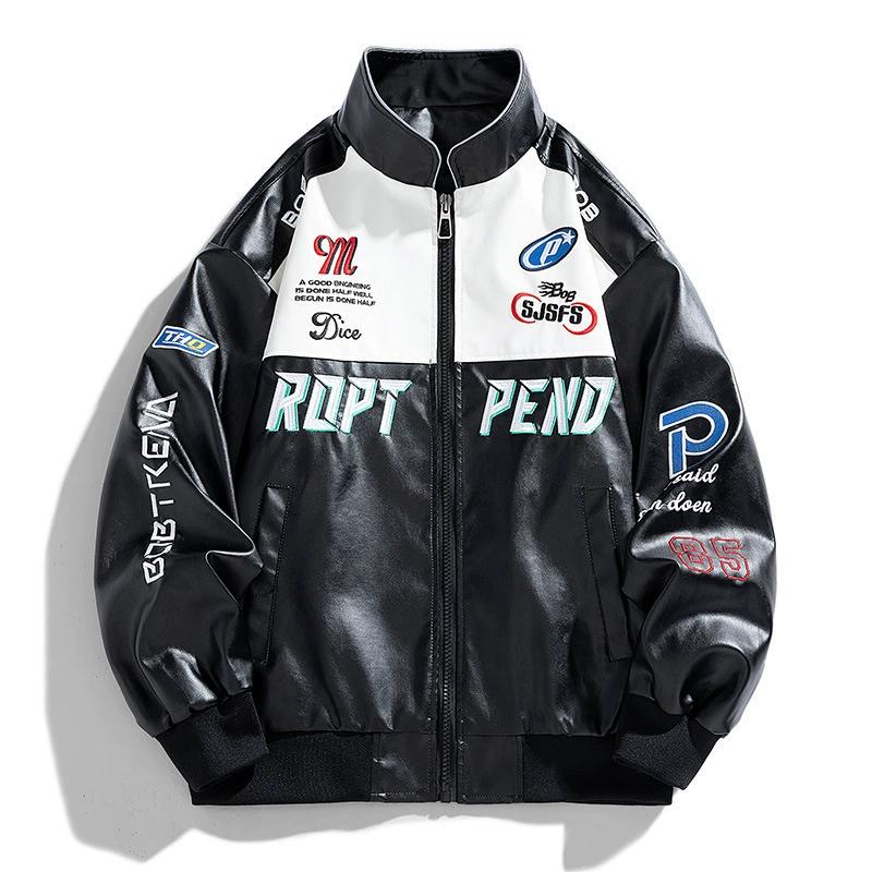 Осень-зима новые мужские кожаные куртки PU кожаные куртки с вертикальным вырезом