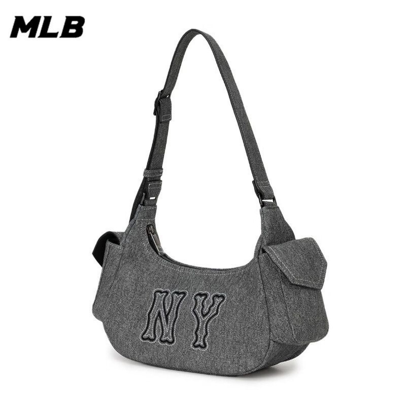 MLB 新しいデニムオートバイ脇の下ニューヨークヤンキーズハンドバッグスポーツバッグレトロカジュアルバッグ通勤バッグ|undefined