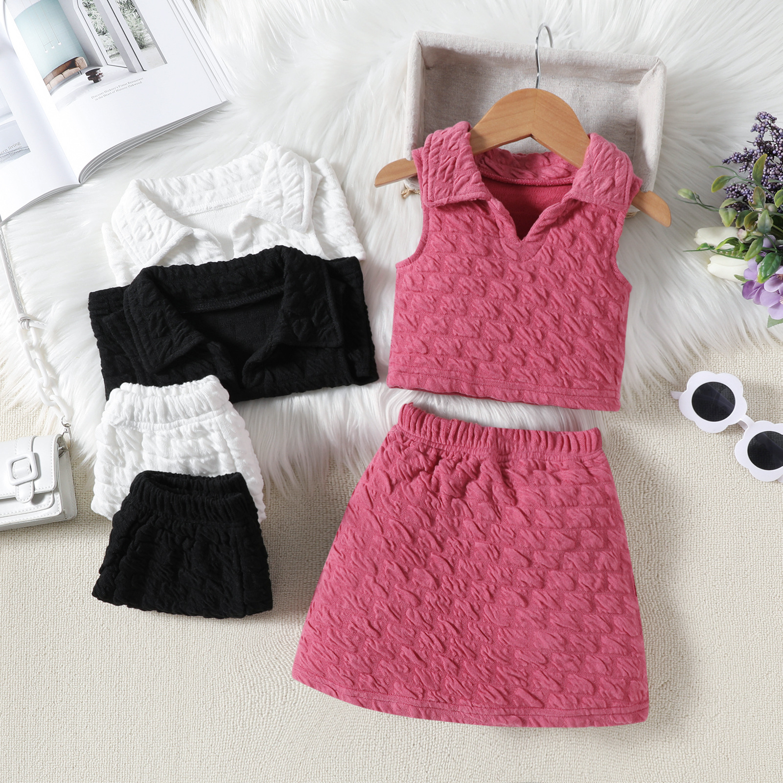 Cute Solid Color Cotton Girls Dresses display picture 1