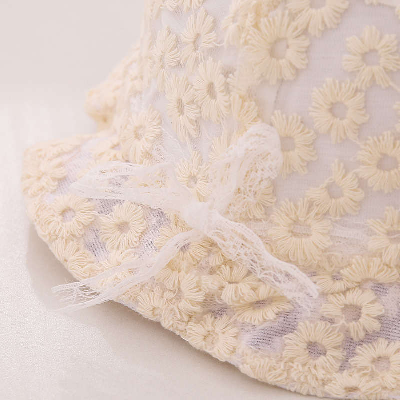 Sombreros para bebés otoño y invierno nuevos bonitos gorros para bebés gorras de arco de flores, gorras de pescador de chicas universales