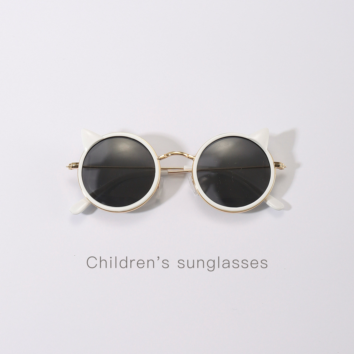 2023 nuevas gafas de sol de metal para niños dibujos animados gato gafas de sol para niños sombrilla de verano gafas de sol para bebés