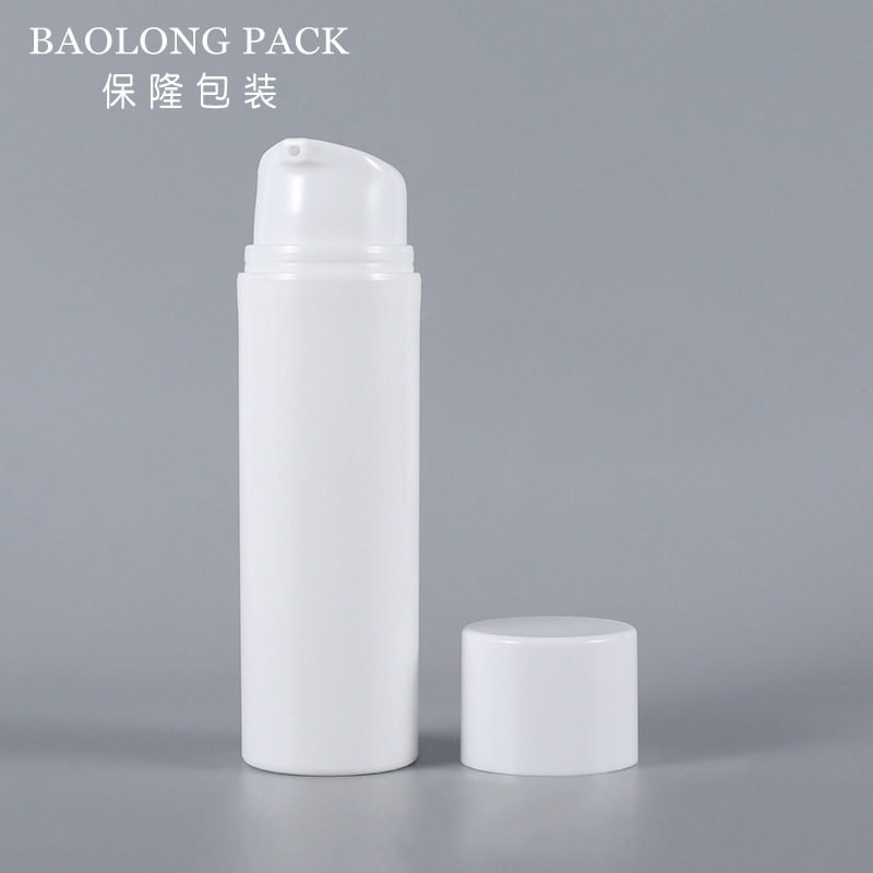 흰색 로션 병 + 흰색 캡, 120ml, PP