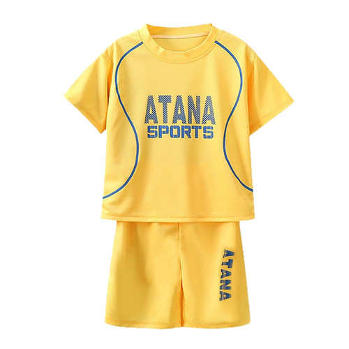 Boys 'quick-drying clothes, children's sports suits, summer girls' basketball suits, middle and older children's short-sleeved foreign-style football suits