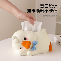 クリエイティブかわいいアヒル漫画ティッシュボックスホームリビングルームコーヒーテーブルセラミックティッシュボックス紙ティッシュボックス結婚式のテーブルナプキン