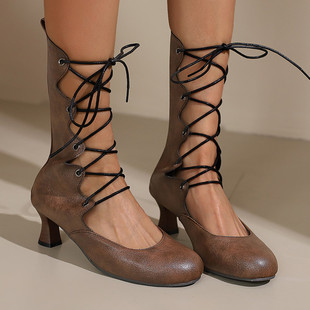 [2025 new] Rome strap cosplay shoes women's retro shoes foreign trade size 32-50