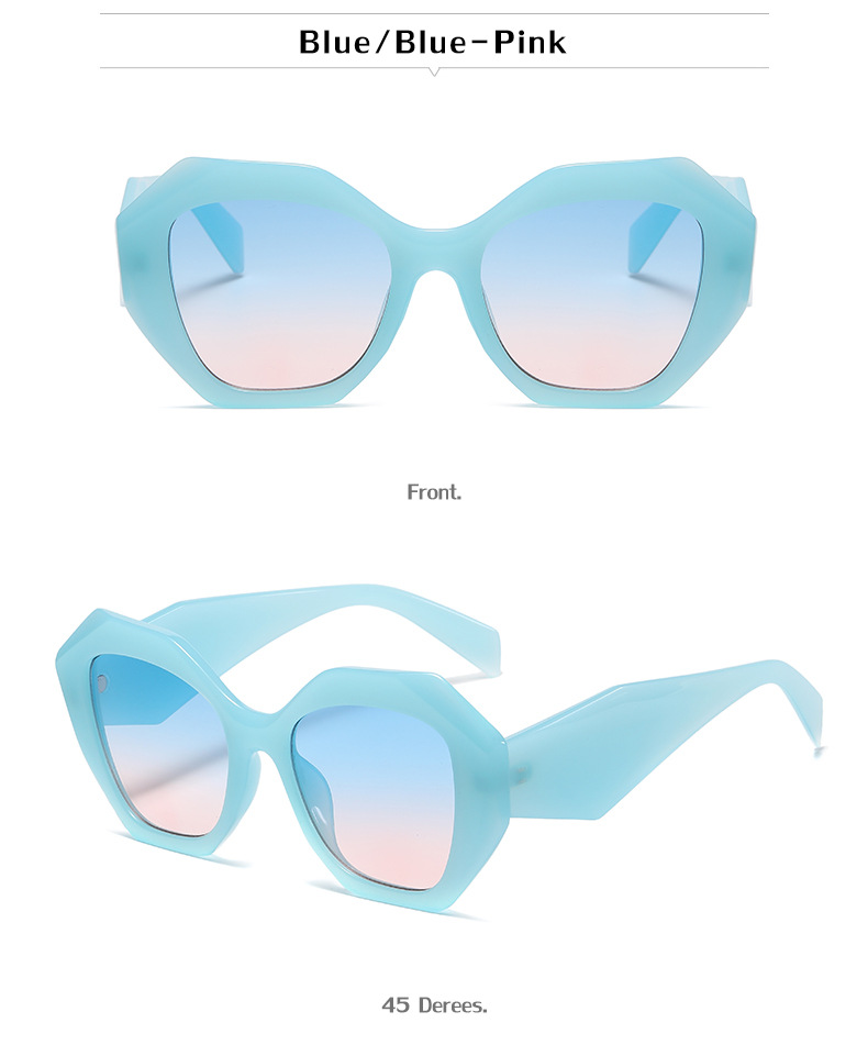 Irregular Polygon Large Frame Sunglasses Wholesale Nihaojewelry display picture 5