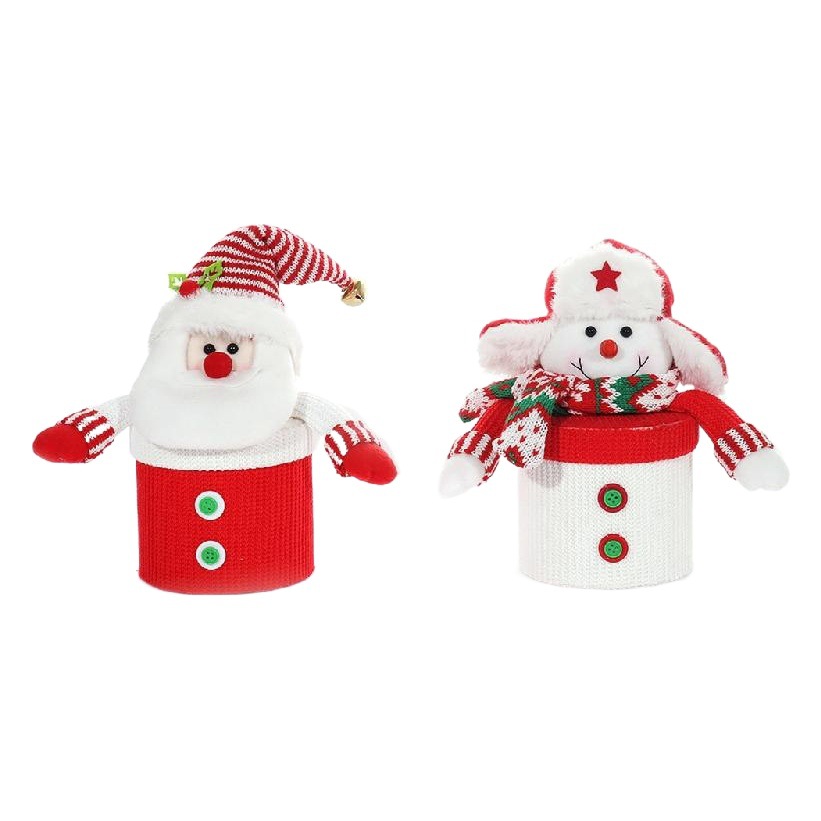 Elk muñeca caja de regalo Lei Feng sombrero muñeco de nieve de dibujos animados ancianos Nochebuena caja de manzana de punto Navidad frasco de dulces de Navidad