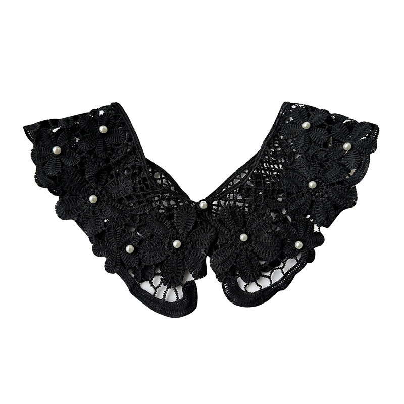Chal de encaje perla falda de camisa de estilo coreano para mujer collar falso decorativo collar de muñeca reductor de edad