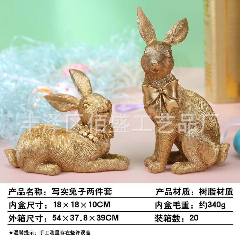 Gold-Realistic Bunny Set 2 Combo