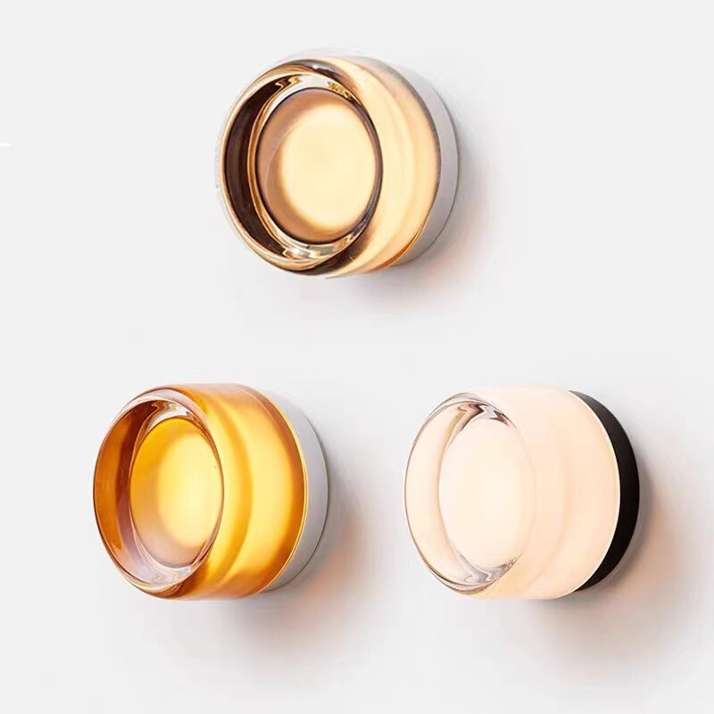 Modern Minimalist Hotel B&B Bedroom Mirror Headlight Nordic Internet Celebrity Corridor Aisle Round Designer Decorative Wall Lamp