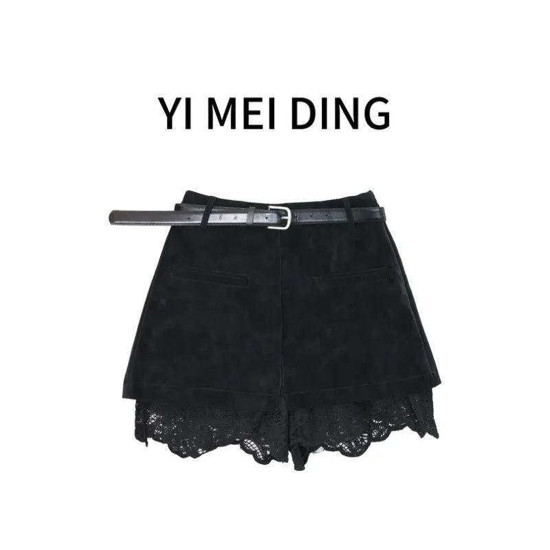 Trendy Women's Fashion Shorts, Unique and Stunning, Lace-Trimmed, Versatile Casual Shorts for Autumn and Winter Trendy Women's Fashion Shorts, Unique and Stunning, Lace-Trimmed, Versatile Casual Shorts for Autumn and Winter