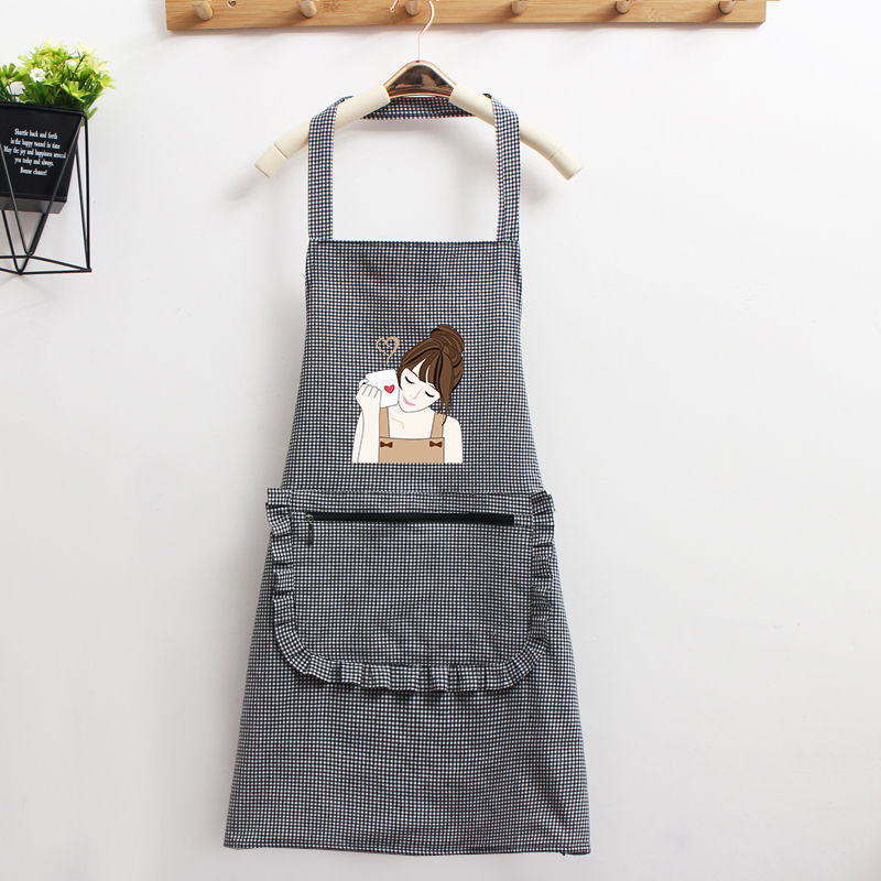 면 얇은 지퍼 포켓 소녀-블랙