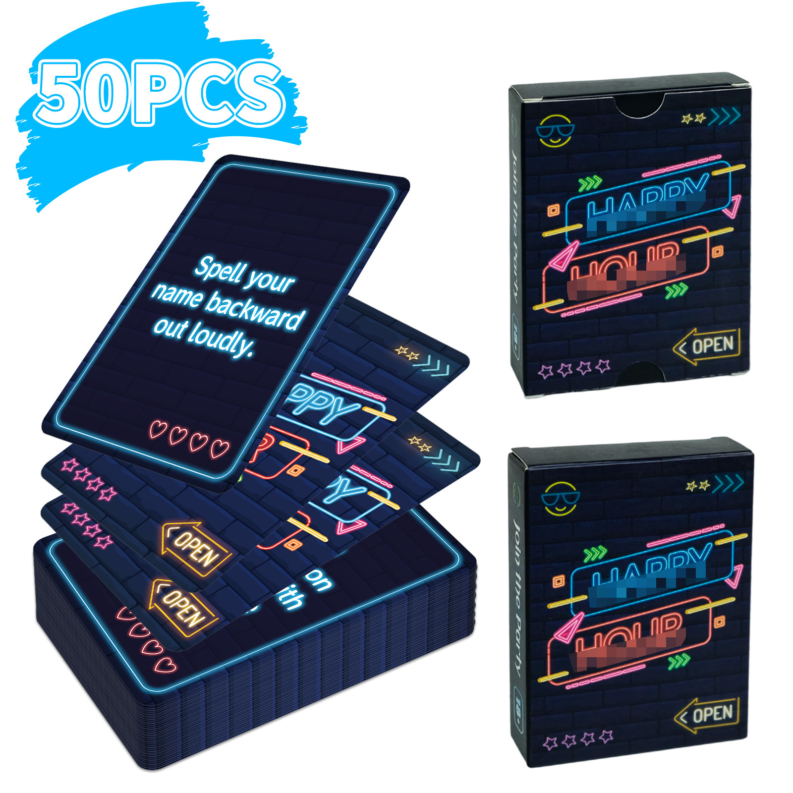 Party Game Board Cards, 50-piece Interactive Adventure Card Set_voghion.com