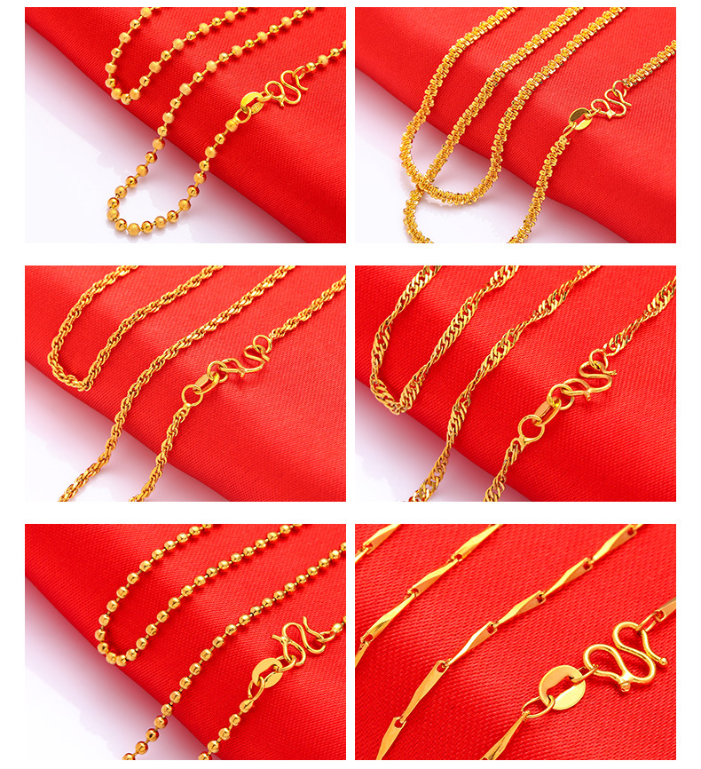 1 Piece Simple Style Solid Color Alloy Brass Plating Womenu0027S Necklace