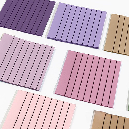 Pink Gradient Series Transparent Sticky Notes Horizontal Strip Waterproof Memo Paper Student Office Supplies 