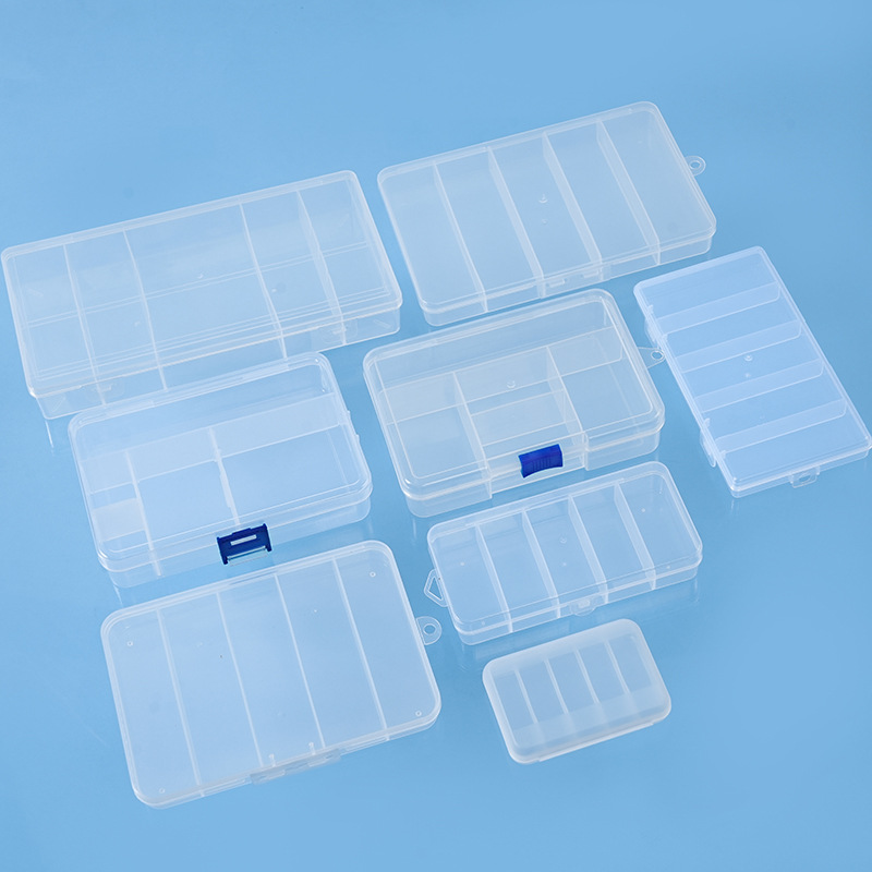 5-Compartment Lure Fishing Tackle Box Pp Plastic Packaging Box Parts and Accessories Storage Box Desktop Organizer Multi-Compartment Storage Box