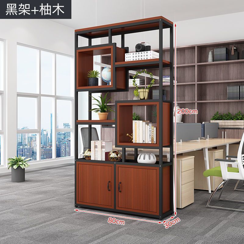 Gabinete de pantalla de sala de estar en el estante de la oficina para almacenar gabinete de partición de hierro forjado moderno combinación de gabinete de puerta de entrada