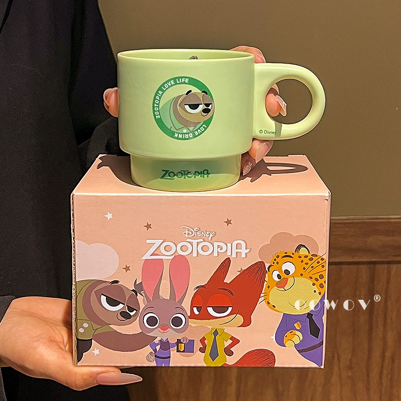 Ceramic Mug Set (Zootopia) 4×300 ml Stacking Cups, Character Couple Gift Box