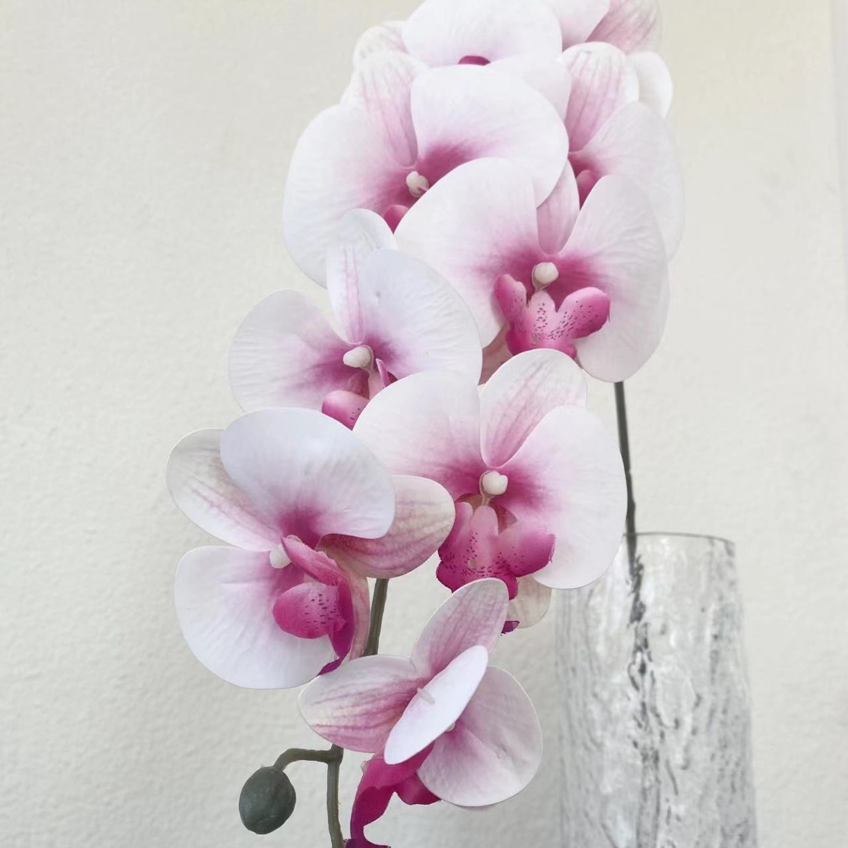 Phalaenopsis 3D de 9 cabezas de color lila claro