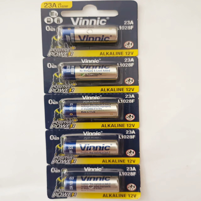 厂家大量直供松柏vinnic L1028F 23A重叠纽扣电池卡装12V纽扣电池