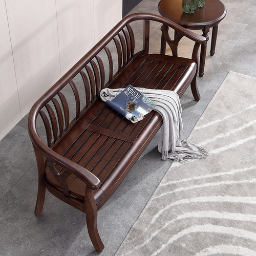 Solid wood sofa furniture living room small apartment log style Chinese style all solid wood sofa combination simple modern Japanese style