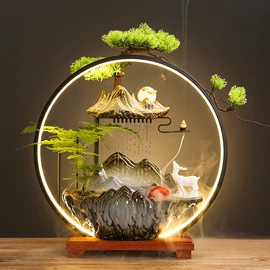 流水摆件;香炉;招财摆件