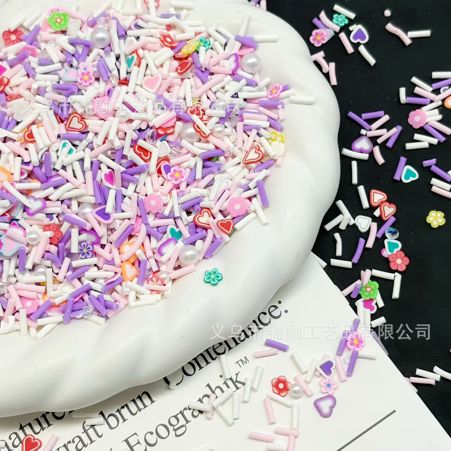 Lilac mixed soft clay pieces