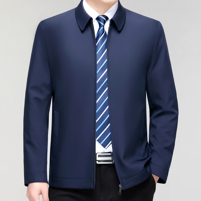 Dropshipping Men's Executive Leadership Jacket Spring and Autumn Thin Middle-Aged Dad Business Casual Jacket