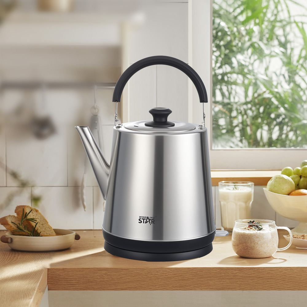 Winning star comercio exterior transfronterizo de acero inoxidable hotel automático hervidor de gran capacidad tetera eléctrica