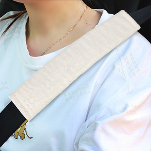 Blue rain seat belt shoulder pad creative cotton and linen car soft anti-collar protective cover four seasons car safety shoulder pad