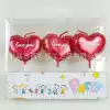 Love pearlescent red fat love heart 3 pieces (box of 150)