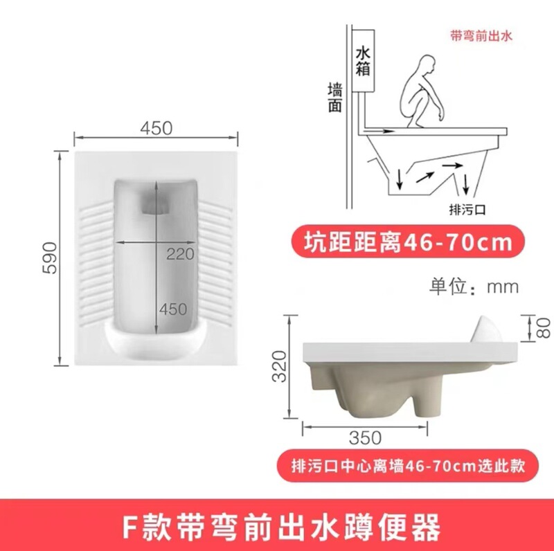 箭牌蹲便器蹲坑式水箱整套蹲厕家用卫生间厕所便池大便器防臭节水|undefined