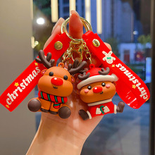 圣诞节钥匙扣圣诞老人挂件圣诞树驯鹿公仔包包钥匙链礼品批发跨境