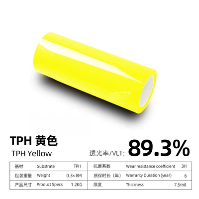 light film, headlight protection and: Car headlight protective film - yellow-30cm10m