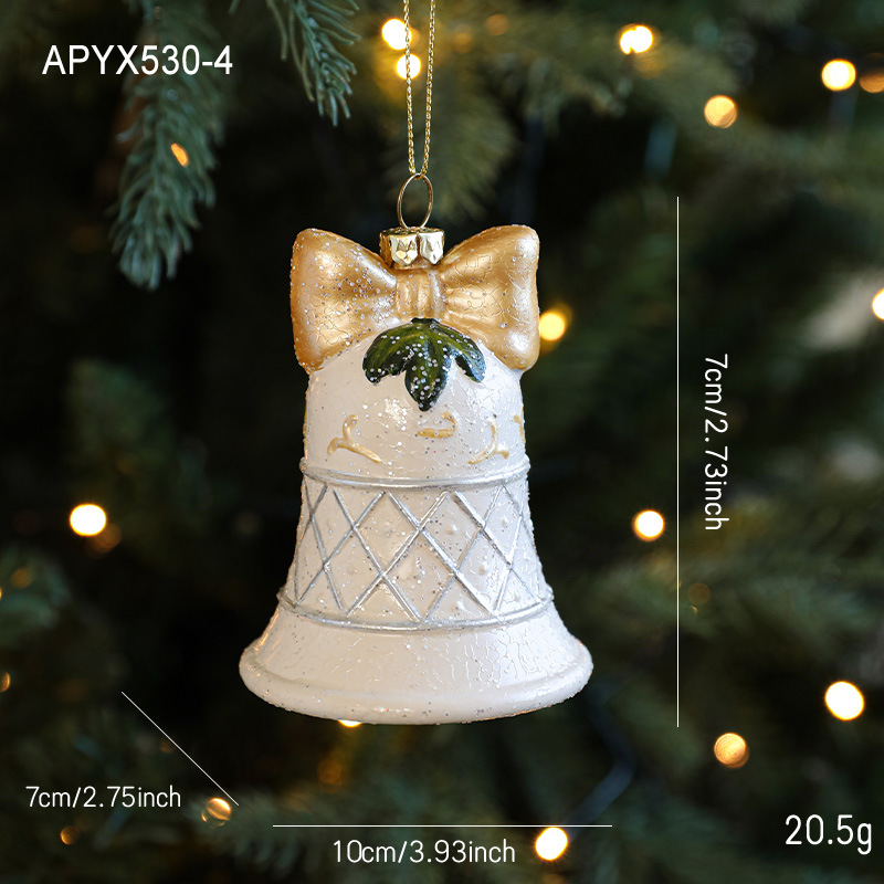 Nuevo plástico blanco verde flocos de nieve Santa colgante colgante árbol de Navidad colgante decoración suministros en stock