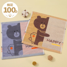 方巾儿童纯棉批发幼儿园手帕可爱涤棉卡通家用高阳洗脸巾毛巾全棉