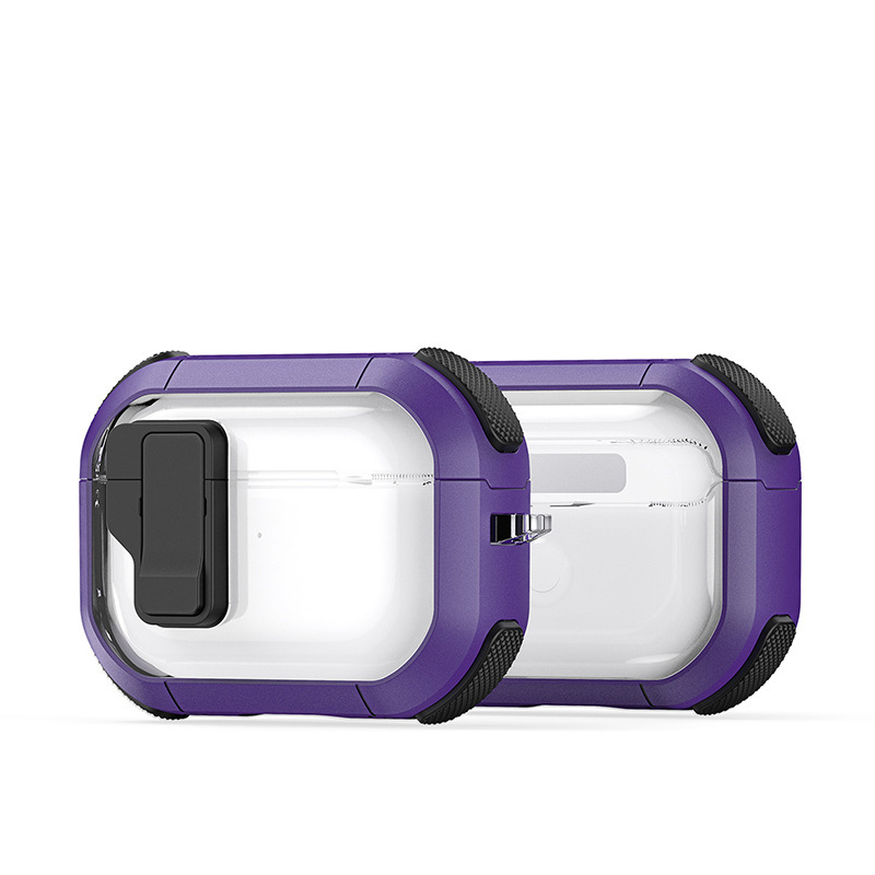 AirpodsPro Bluetooth ヘッドセット保護ケース、AirPods4 半透明ポータブルヘッドセットケース、クロスボーダーに適しています。|undefined